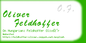 oliver feldhoffer business card